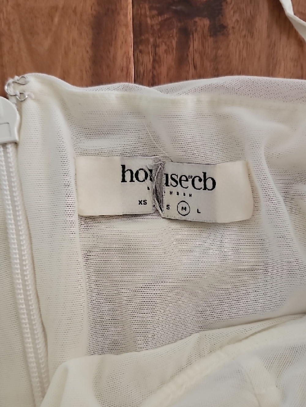 House of CB Cream Ruched Midi Dress with Spaghetti Straps - Picture 2 of 3